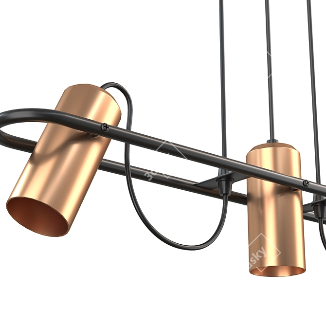 Vele Luce Hanging Light 3 Bulbs 3D model image 3