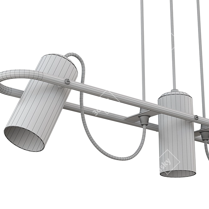 Vele Luce Hanging Light 3 Bulbs 3D model image 4