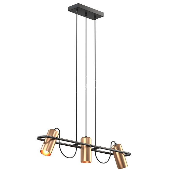 Vele Luce Hanging Light 3 Bulbs 3D model image 6
