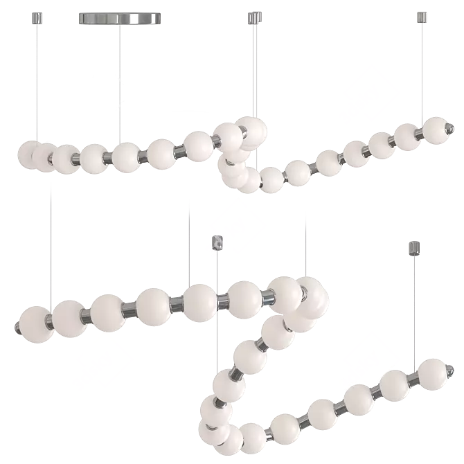 Modern LED Chandelier Light Fixture 3D model image 1