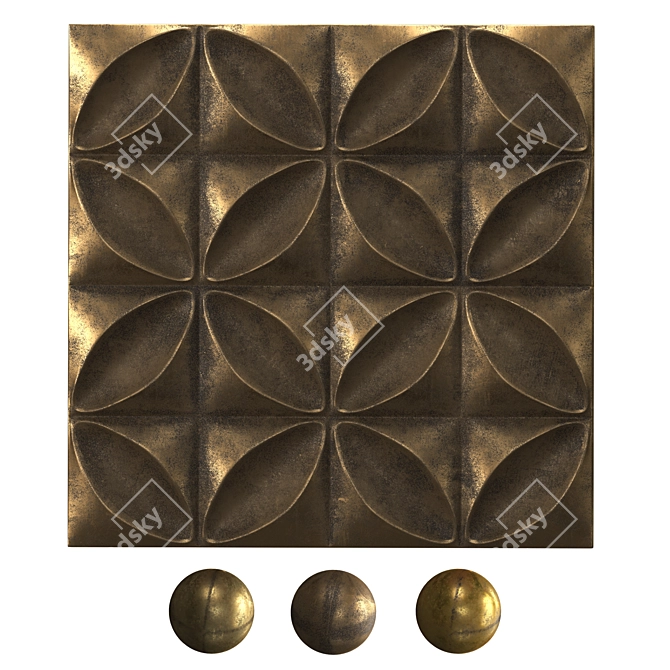 Textured Polystyrene Antique Ceiling Tiles 3D model image 1