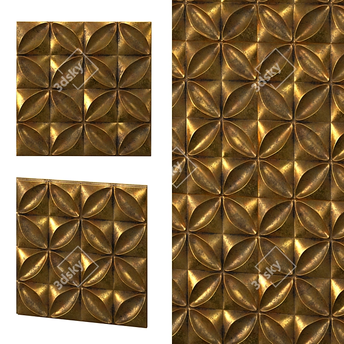 Textured Polystyrene Antique Ceiling Tiles 3D model image 6