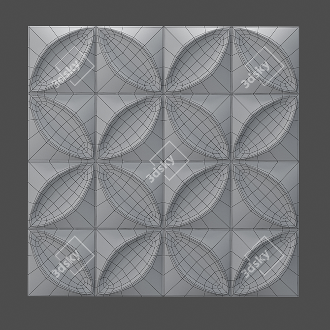 Textured Polystyrene Antique Ceiling Tiles 3D model image 7