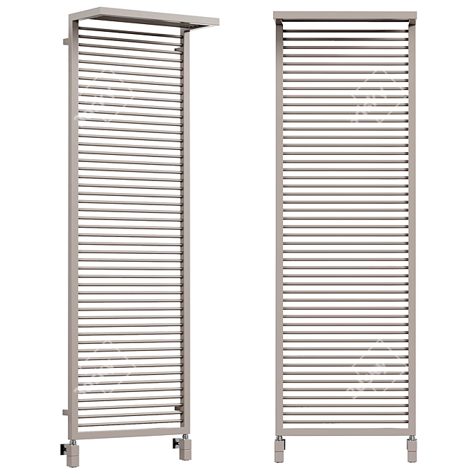 Modern Steel Wall Mounted Towel Warmer 3D model image 1