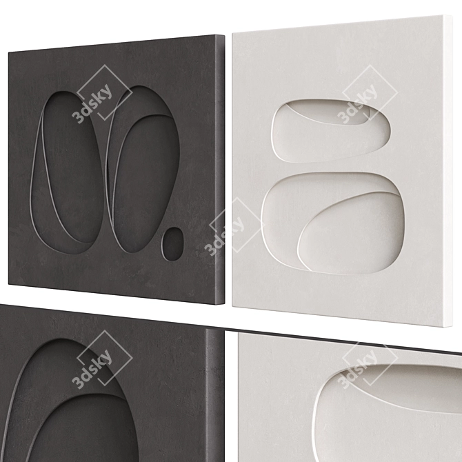 3DArt Relief2 Spatialism Wall Panel 3D model image 2