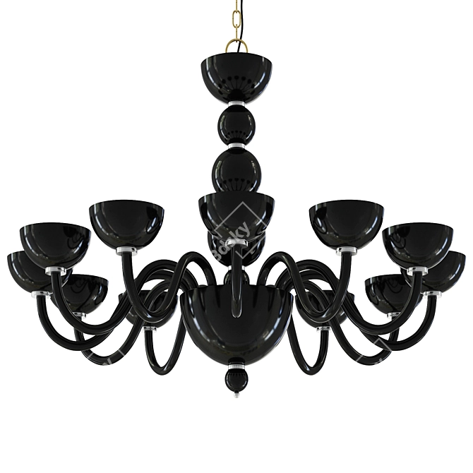 Illuminare Murano Glass Chandelier 3D model image 1
