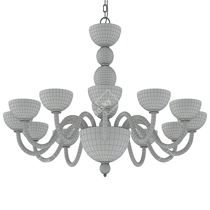 Illuminare Murano Glass Chandelier 3D model image 2