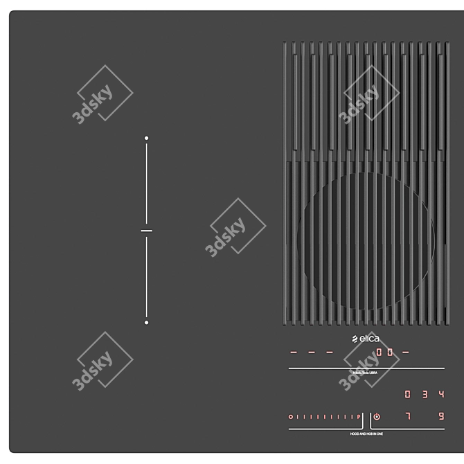  Elica Libra Hob with Extractor 3D model image 4