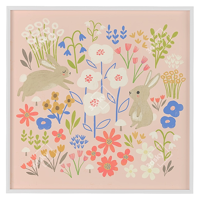 Children's Canvas Art Prints Set 3D model image 7