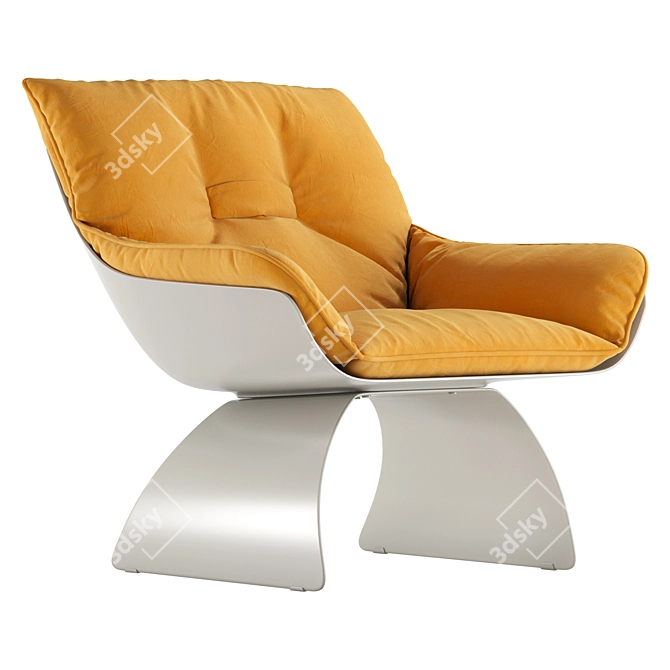Contemporary Turri Silhouette Armchair 3D model image 1