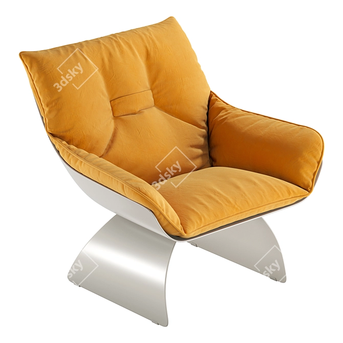 Contemporary Turri Silhouette Armchair 3D model image 2