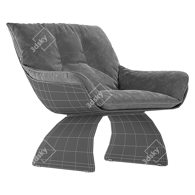 Contemporary Turri Silhouette Armchair 3D model image 4