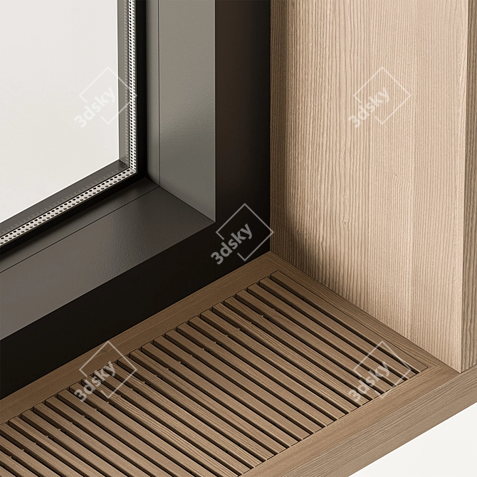 Mini White Window Frame Set 3D model image 2