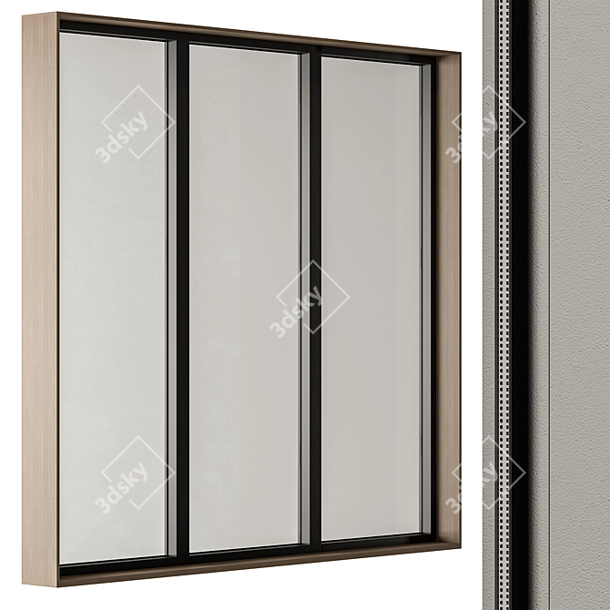 Mini White Window Frame Set 3D model image 5