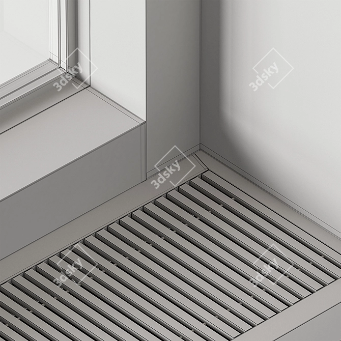 Mini White Window Frame Set 3D model image 6