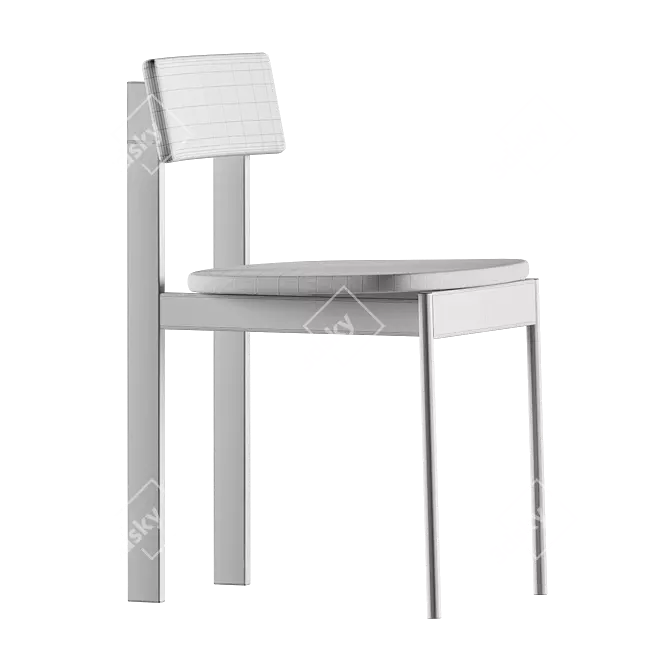 Modern Betwixt Side Chair 3D model image 3