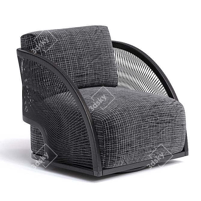 Pavona Swivel Lounge Chair 3D Model 3D model image 1