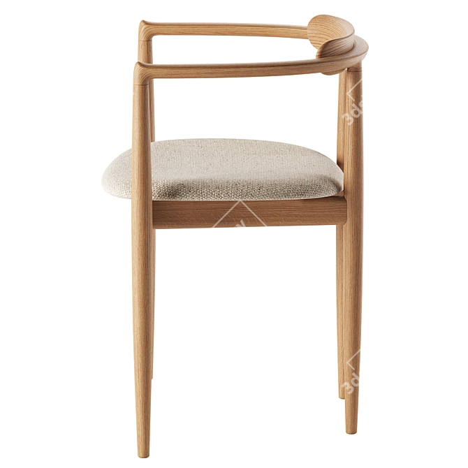 Modern Miau Armchair Woodcraft Design 3D model image 4