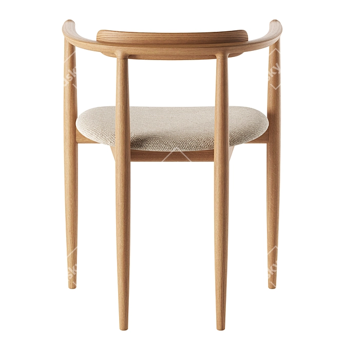 Modern Miau Armchair Woodcraft Design 3D model image 6