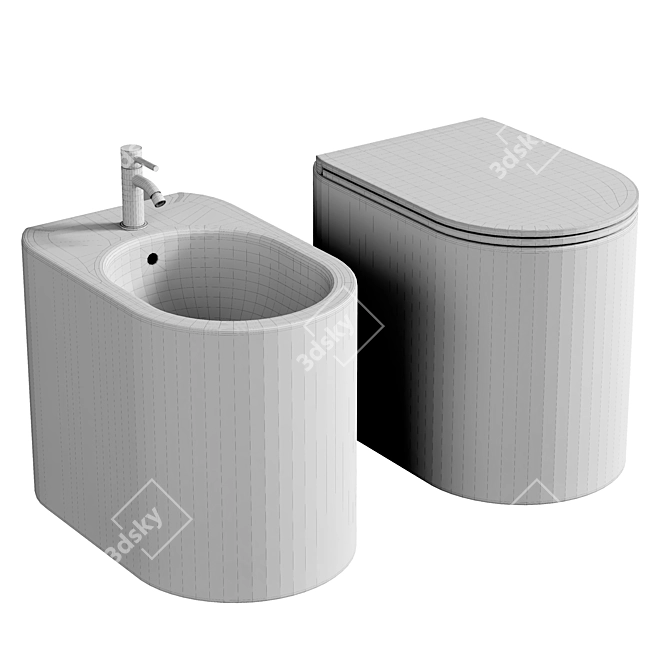 Delano Floor Mounted Toilet 3D model image 3