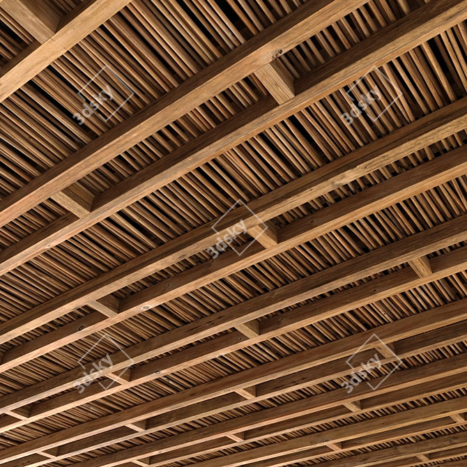 Textured Polygon Beam Model 3D model image 3