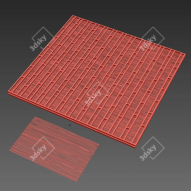 Textured Polygon Beam Model 3D model image 5
