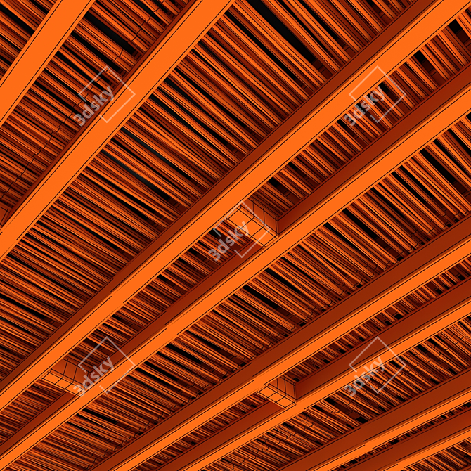 Textured Polygon Beam Model 3D model image 6