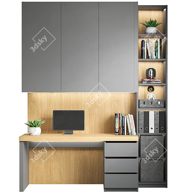 Workspace Cabinet with Models Archive 3D model image 1