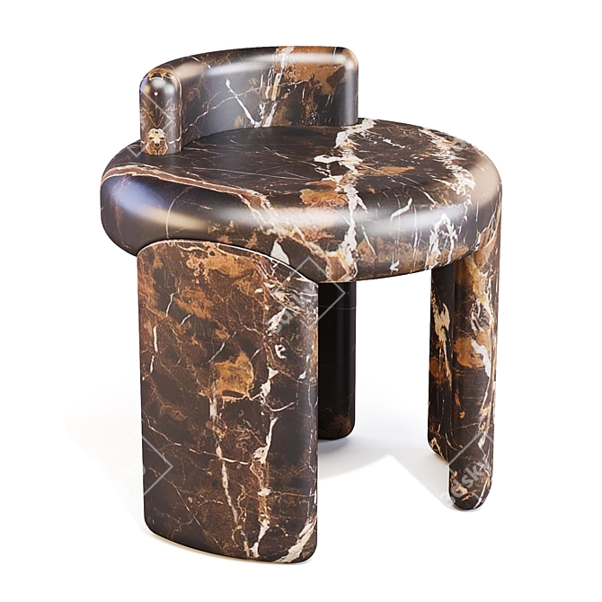 Elegance in Motion: Kafa Stool 3D model image 4