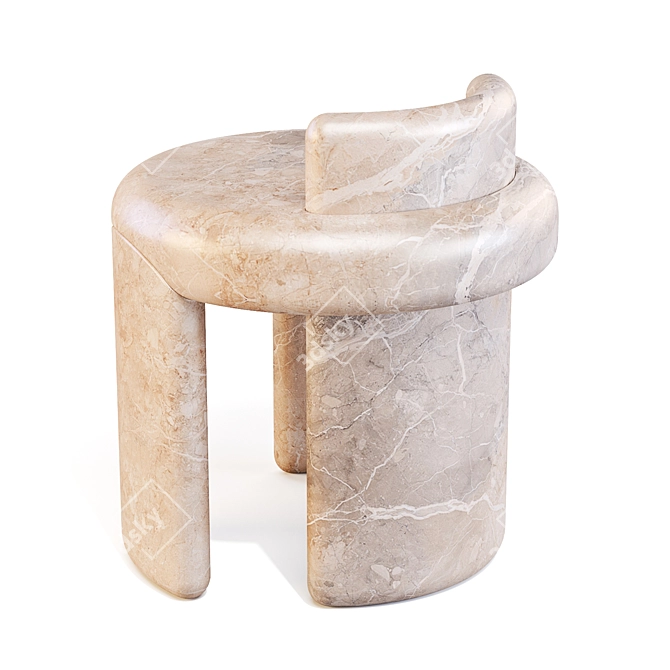 Elegance in Motion: Kafa Stool 3D model image 5