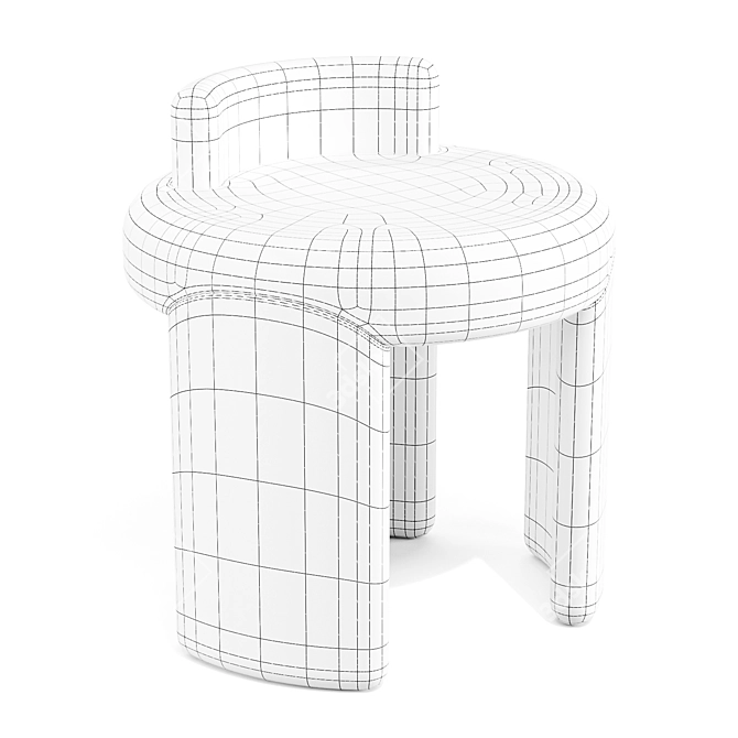 Elegance in Motion: Kafa Stool 3D model image 7