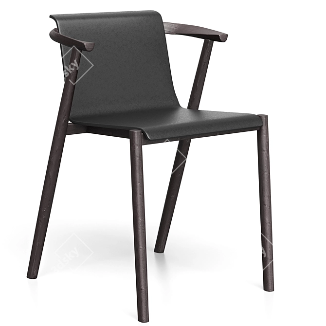 Bai Lu Chair Set with Soft and Hard Backrests 3D model image 11