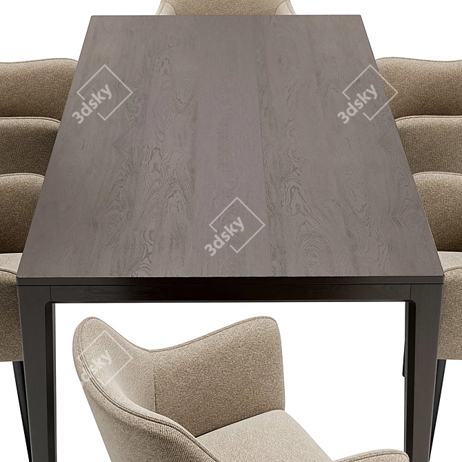 Modern Dining Set Moscow and Mavis 3D model image 2