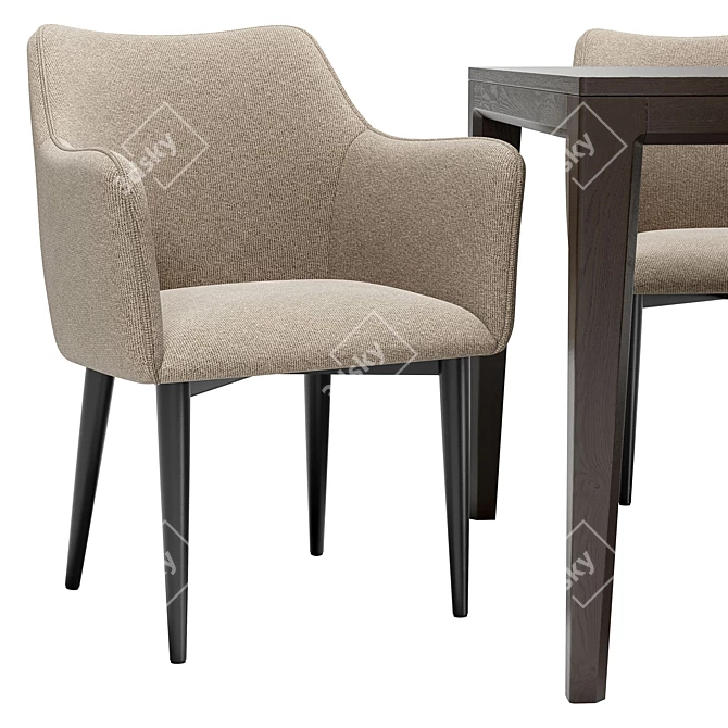 Modern Dining Set Moscow and Mavis 3D model image 3