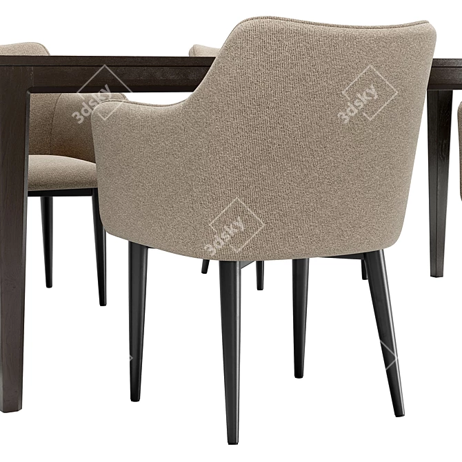 Modern Dining Set Moscow and Mavis 3D model image 4
