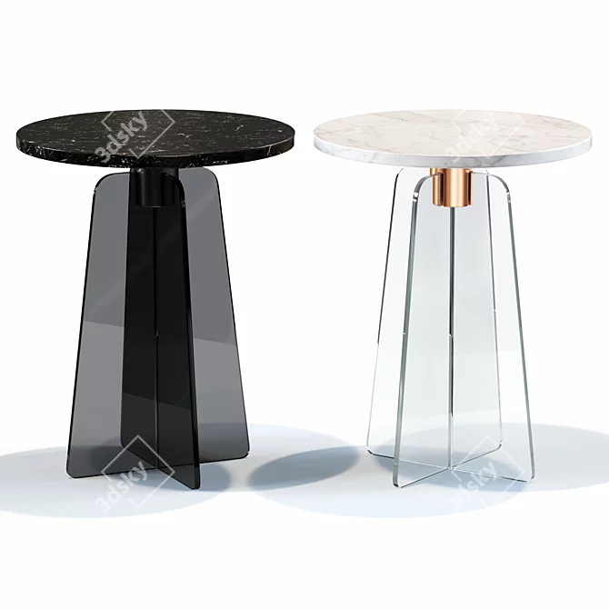 Minimalist Side Table Design 3D model image 1