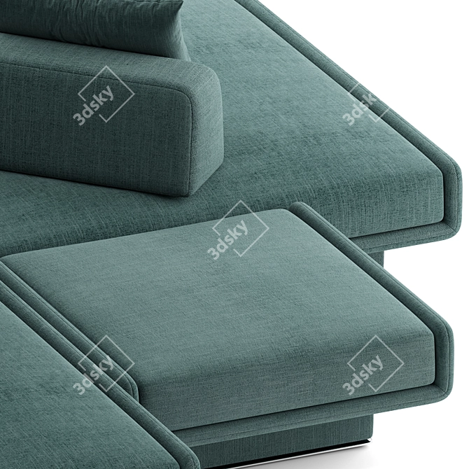 Modern Modular Fabric Sofa Collection 3D model image 4