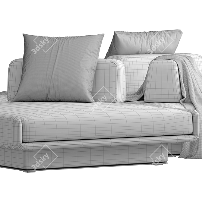 Modern Modular Fabric Sofa Collection 3D model image 7
