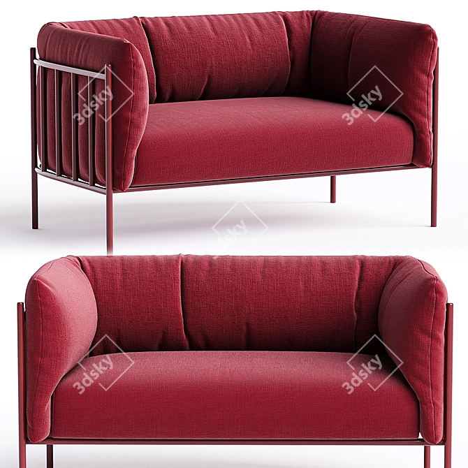 Modern 2-Seater LOGGIA Sofa 3D model image 2