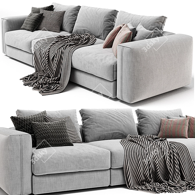 Stylish Flexform Asolo Sofa 2017 3D model image 1