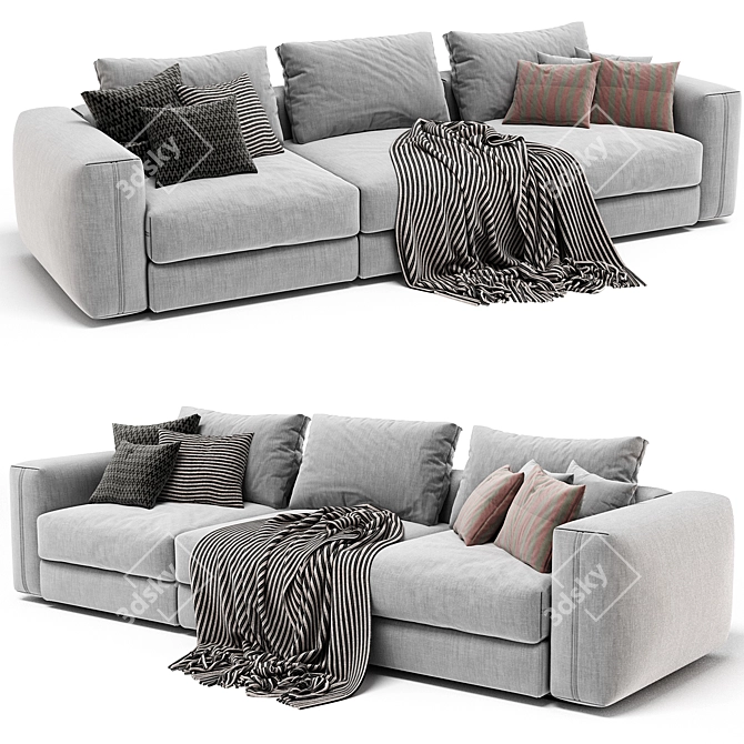 Stylish Flexform Asolo Sofa 2017 3D model image 2
