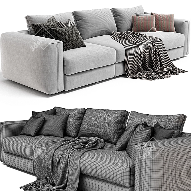 Stylish Flexform Asolo Sofa 2017 3D model image 3