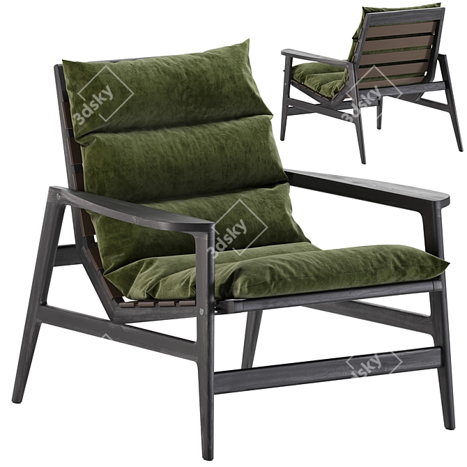 Modern Comfort Poliform Ipanema Chair 3D model image 1