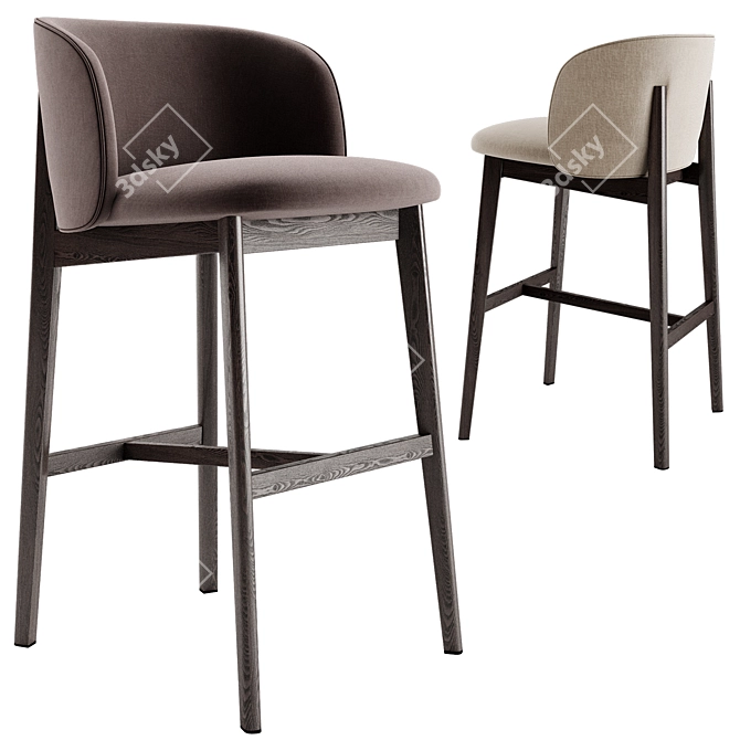 Sleek Calligaris Abrey Stool 2017 3D model image 1
