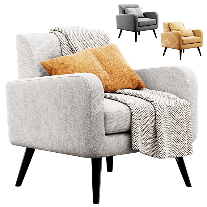  Almeda Upholstered Armchair by Mercury Row 3D model image 1