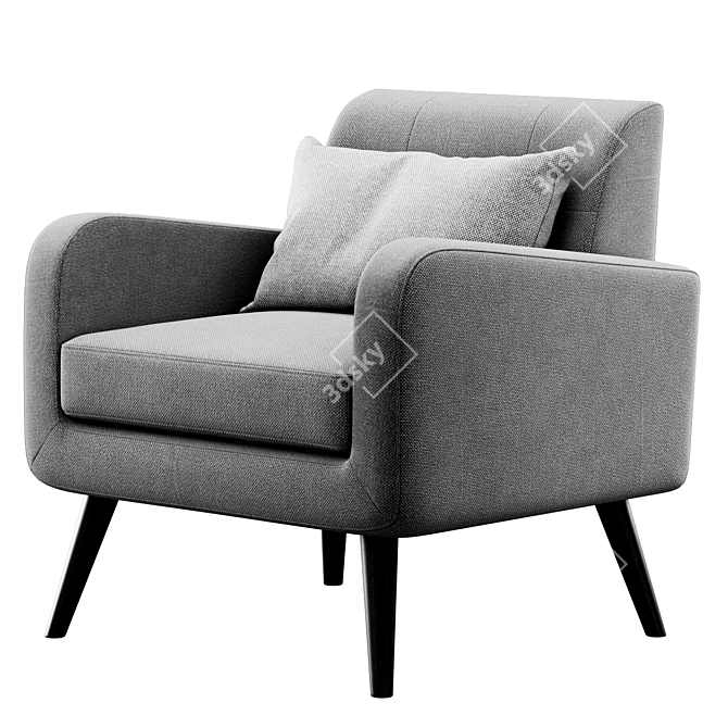  Almeda Upholstered Armchair by Mercury Row 3D model image 2