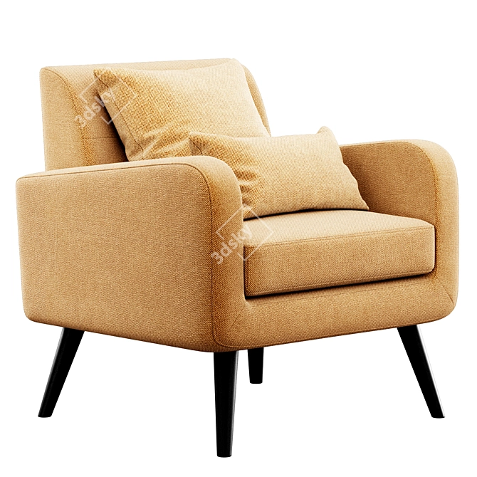  Almeda Upholstered Armchair by Mercury Row 3D model image 3