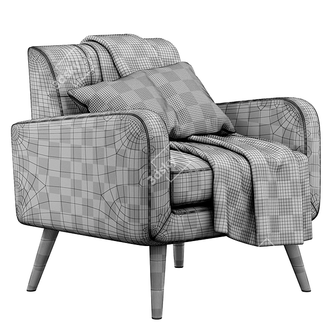  Almeda Upholstered Armchair by Mercury Row 3D model image 4