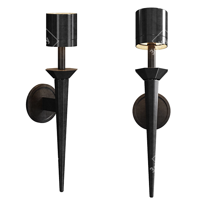 Elegant Metal VINCENNES SCONCE 3D model image 1