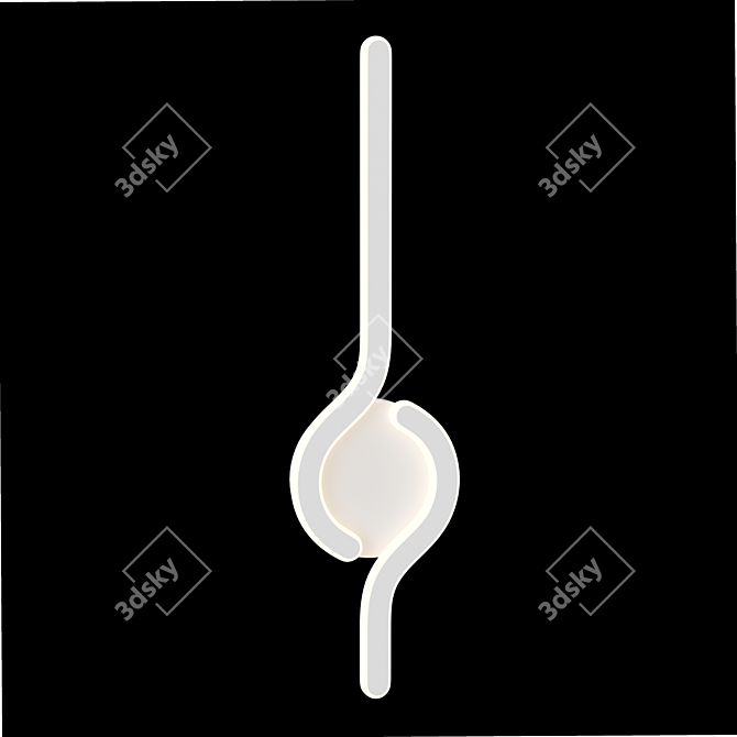 Curved LED Wall Lamp: Lampatron HARTO 3D model image 3